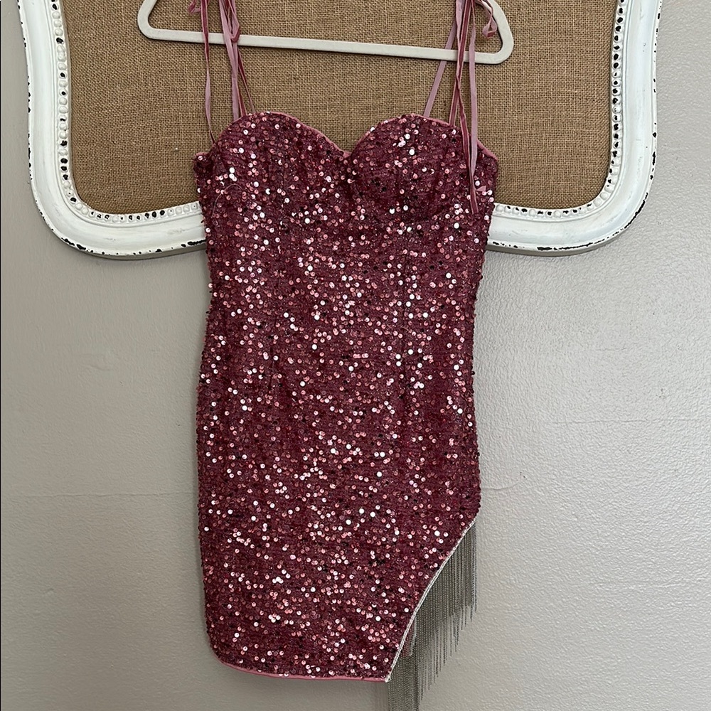 Sequin Pink Dress
